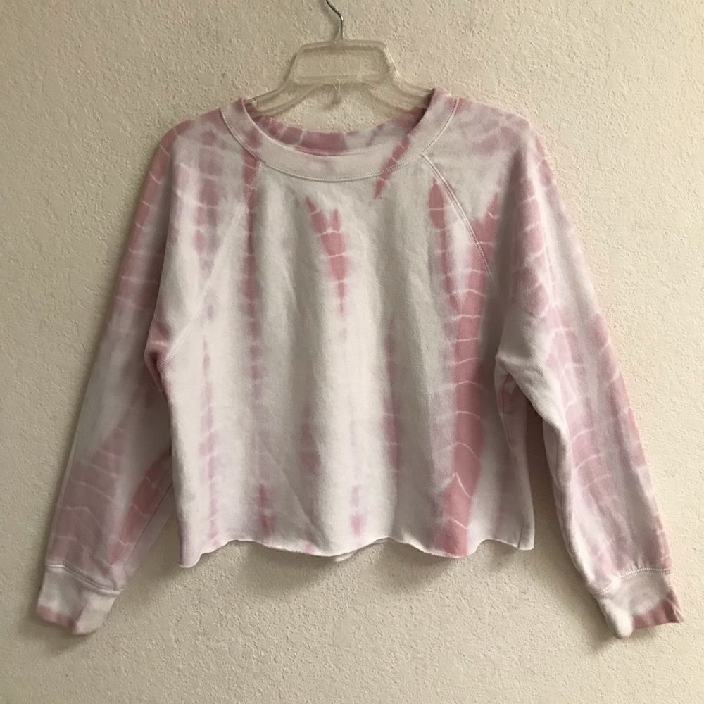 ‎PINK Victoria’s Secret bleached cropped sweatshirt XS